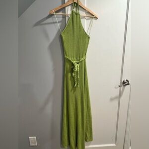 Vici Green Knit Halter Dress
